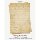 Vintage Music Notes Stationery Paper: Half Letter Size Paper, Music Themed, Letter Writing Paper, 25-sheets