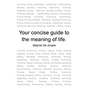 Your concise guide to the meaning of life