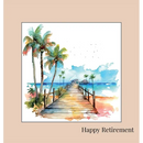 Happy Retirement Guest Book with lined pages (hardback)