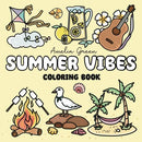 Summer Vibes Coloring Book: 60 Bold & Easy Designs of Joyful Summer Days, Fun Beach Activities, Relaxing Scenes & Much More