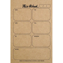 Weekly Planner Notepad: Kraft Brown, Daily Planning Pad for Organizing, Tasks, Goals, Schedule