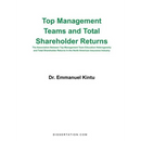 Top Management Teams and Total Shareholder Returns: The Association Between Top Management Team Education Heterogeneity and Total Shareholder Returns