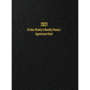 2021 24-Hour Weekly & Monthly Planner/ Appointment Book: Dot Grid Calendar (8.5" x 11")