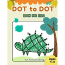 Dot to Dot Books for Kids Ages 4-8 Fun Animal Coloring: CUTE TURETLE Dot to Dot Books for Kids Ages 4-8 Fun Animal Coloring: Connect The Dots Books fo
